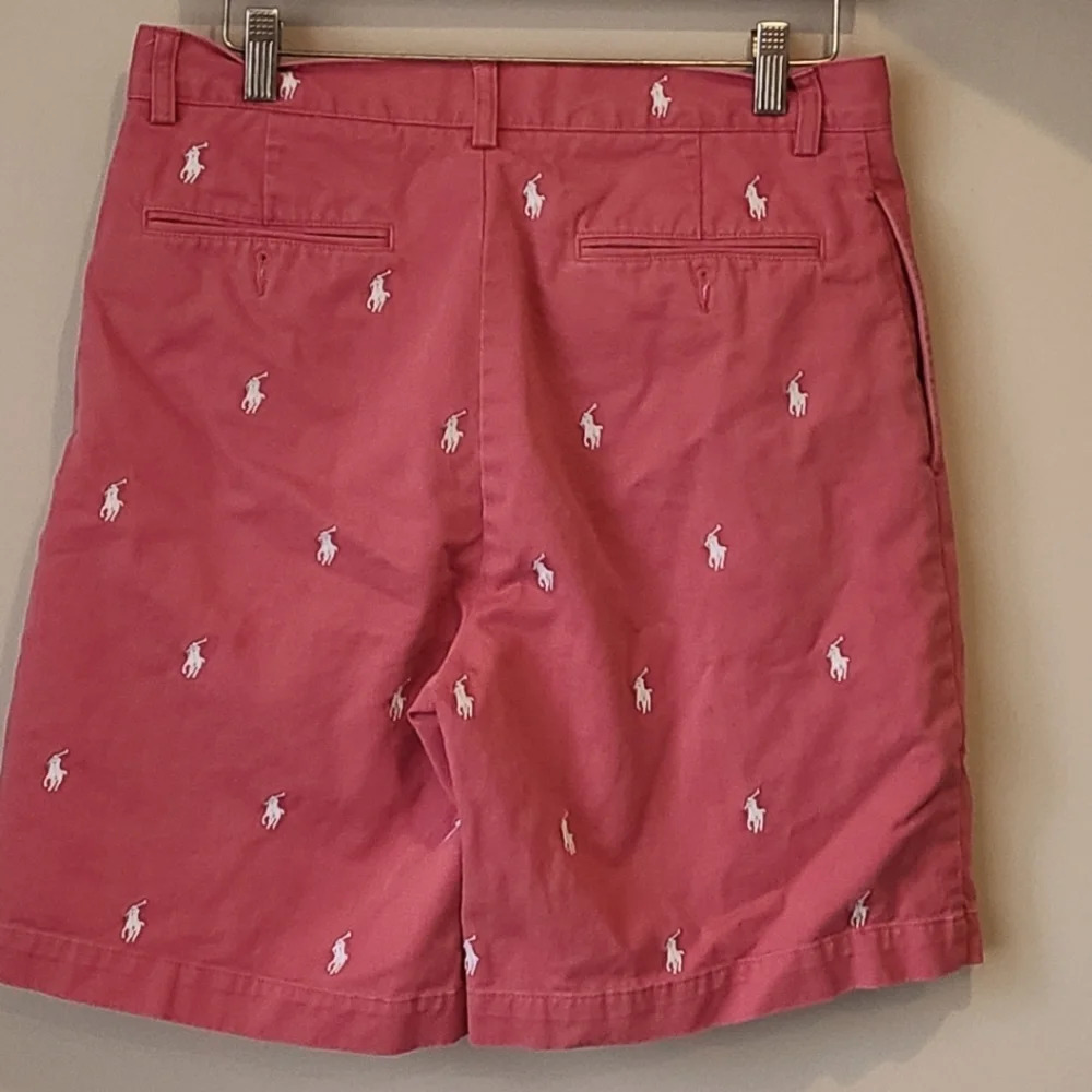 Polo Ralph Lauren Mens Red Tyler Shorts Sz.31 embroidered ponies - Picture 2 of 8